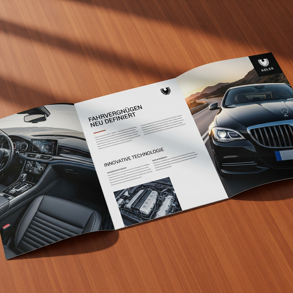 Ein Prospekt über Autos einer Autofirma